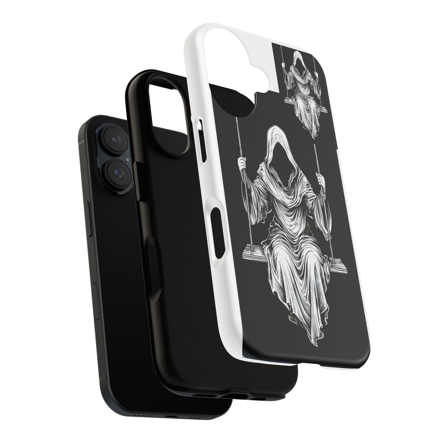 Gothic Phone Case with Grim Reaper Design, Protective Cell Phone Cover, Unique Gift for Halloween, Dark Aesthetic Accessories, Tough Cases