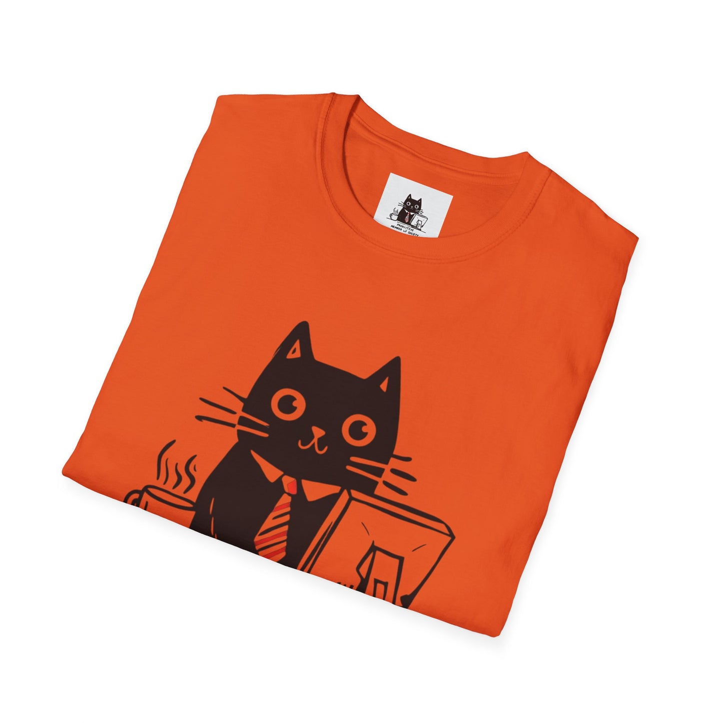 Funny Cat T-Shirt, Cat Lover Gift, Productive Member of Society Tee, Cute Office Humor Shirt, Unisex Softstyle Clothing