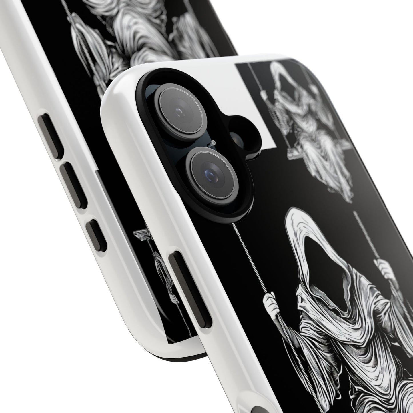 Gothic Phone Case with Grim Reaper Design, Protective Cell Phone Cover, Unique Gift for Halloween, Dark Aesthetic Accessories, Tough Cases