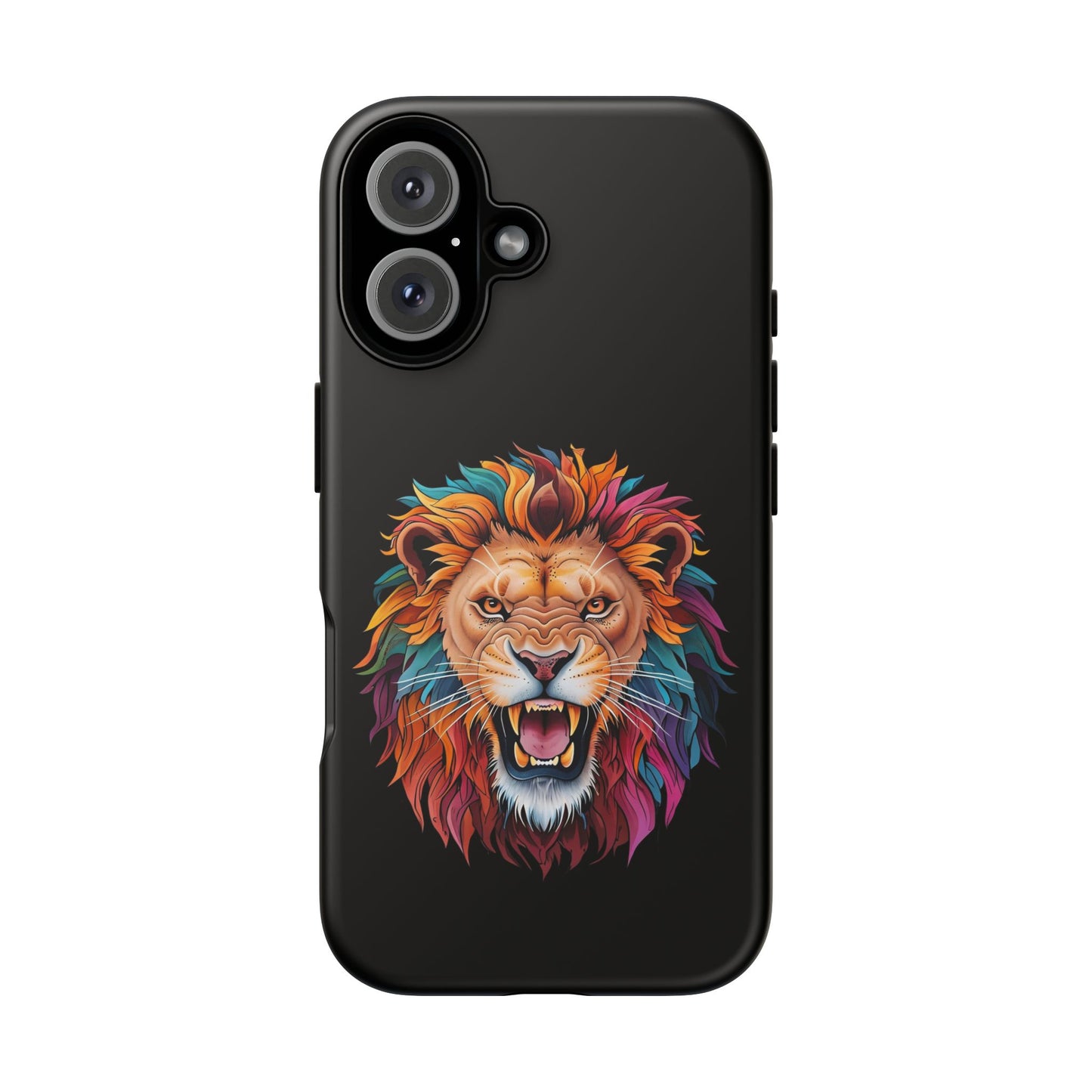 Colorful Lion Phone Case, Tough Cell Phone Cover, Wild Animal Protector, Durable Phone Accessory, Unique Gift for Animal Lovers