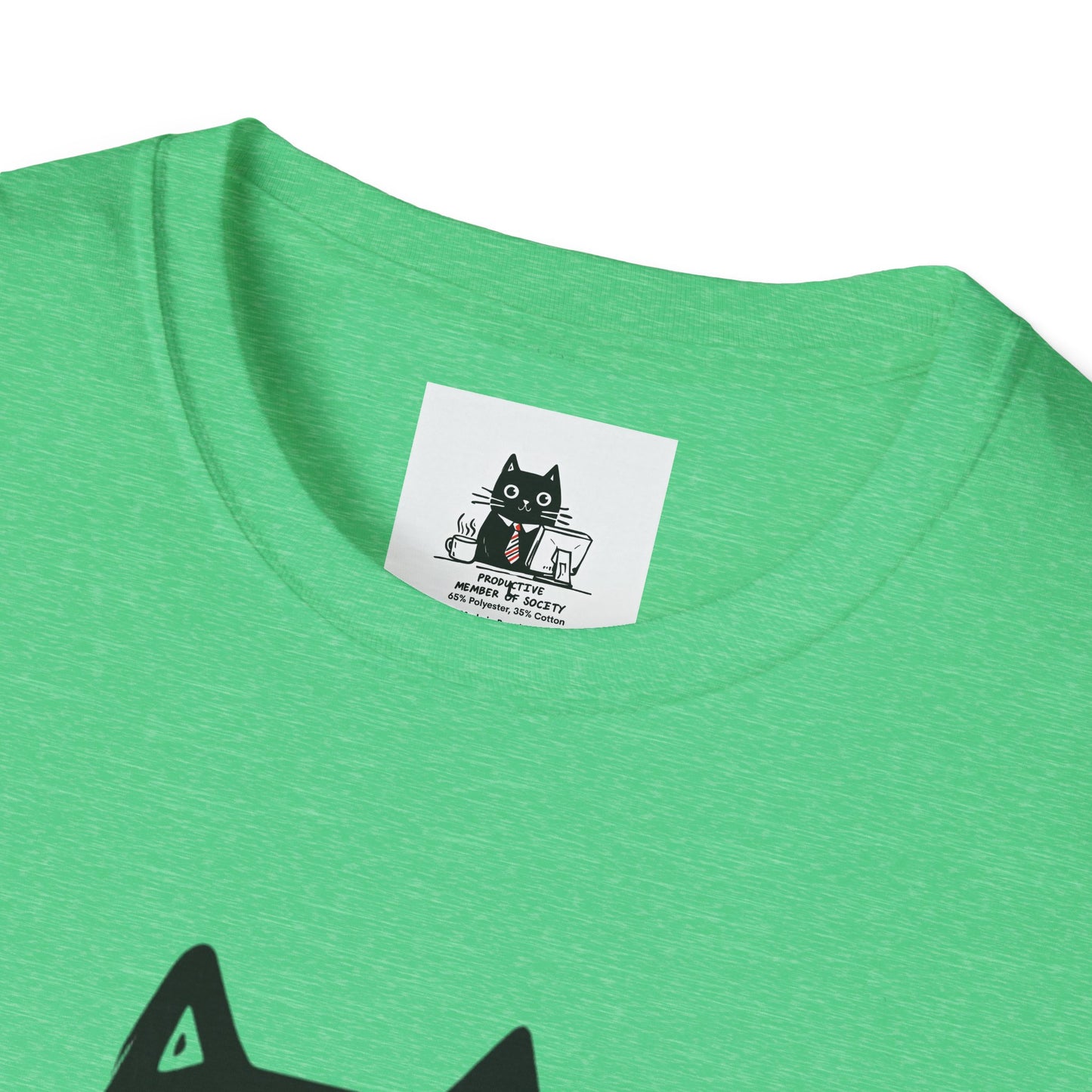 Funny Cat T-Shirt, Cat Lover Gift, Productive Member of Society Tee, Cute Office Humor Shirt, Unisex Softstyle Clothing