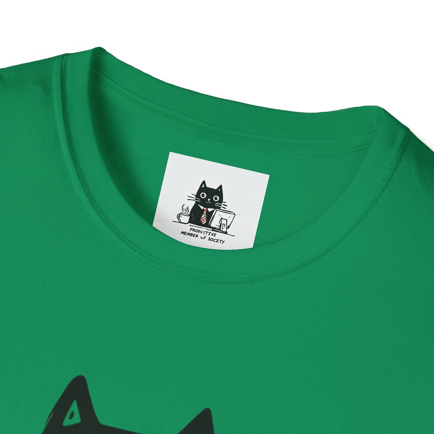 Funny Cat T-Shirt, Cat Lover Gift, Productive Member of Society Tee, Cute Office Humor Shirt, Unisex Softstyle Clothing