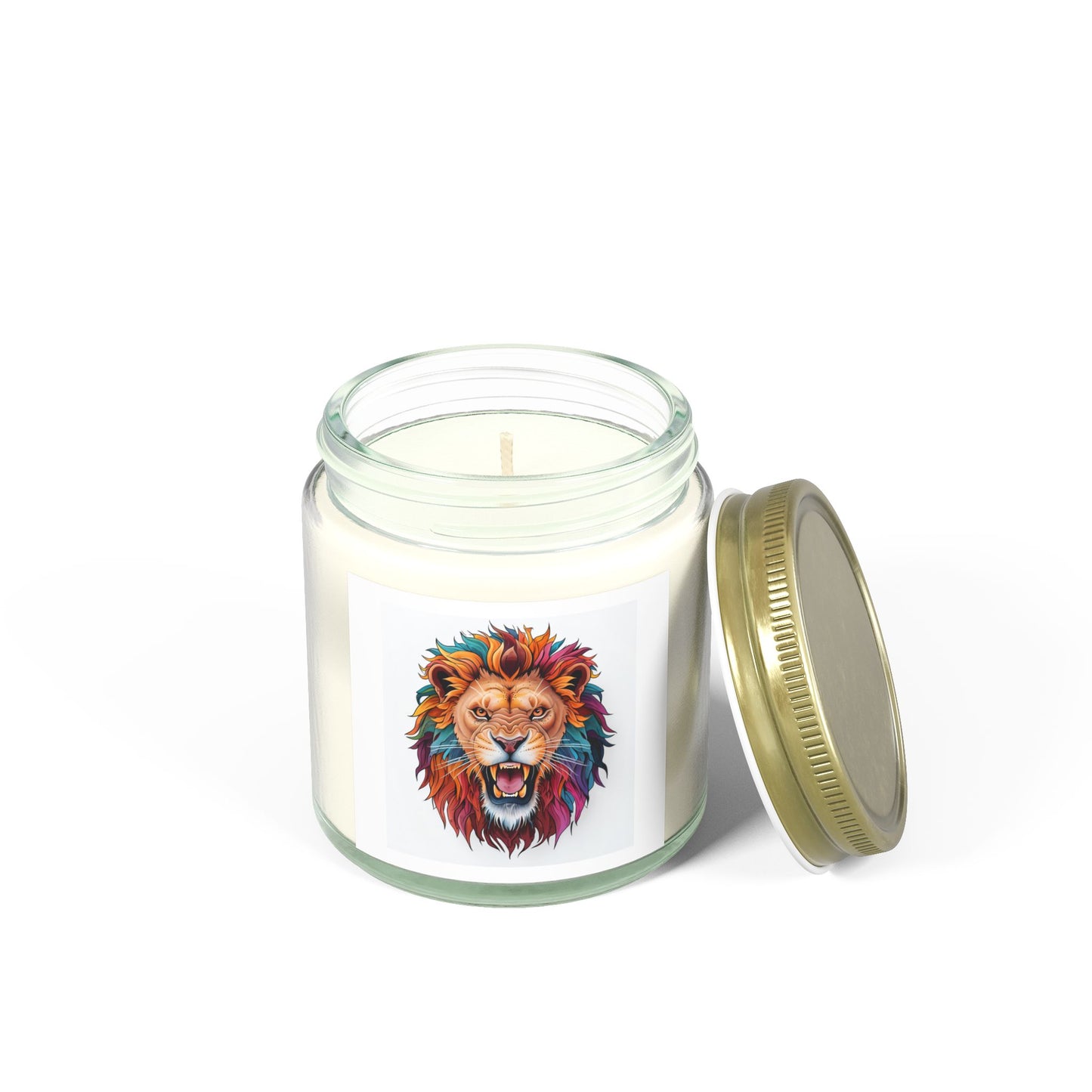 Vibrant Lion Scented Candle | Coconut Apricot Wax | Home Decor, Gift, Aromatherapy, Entertaining, Meditation