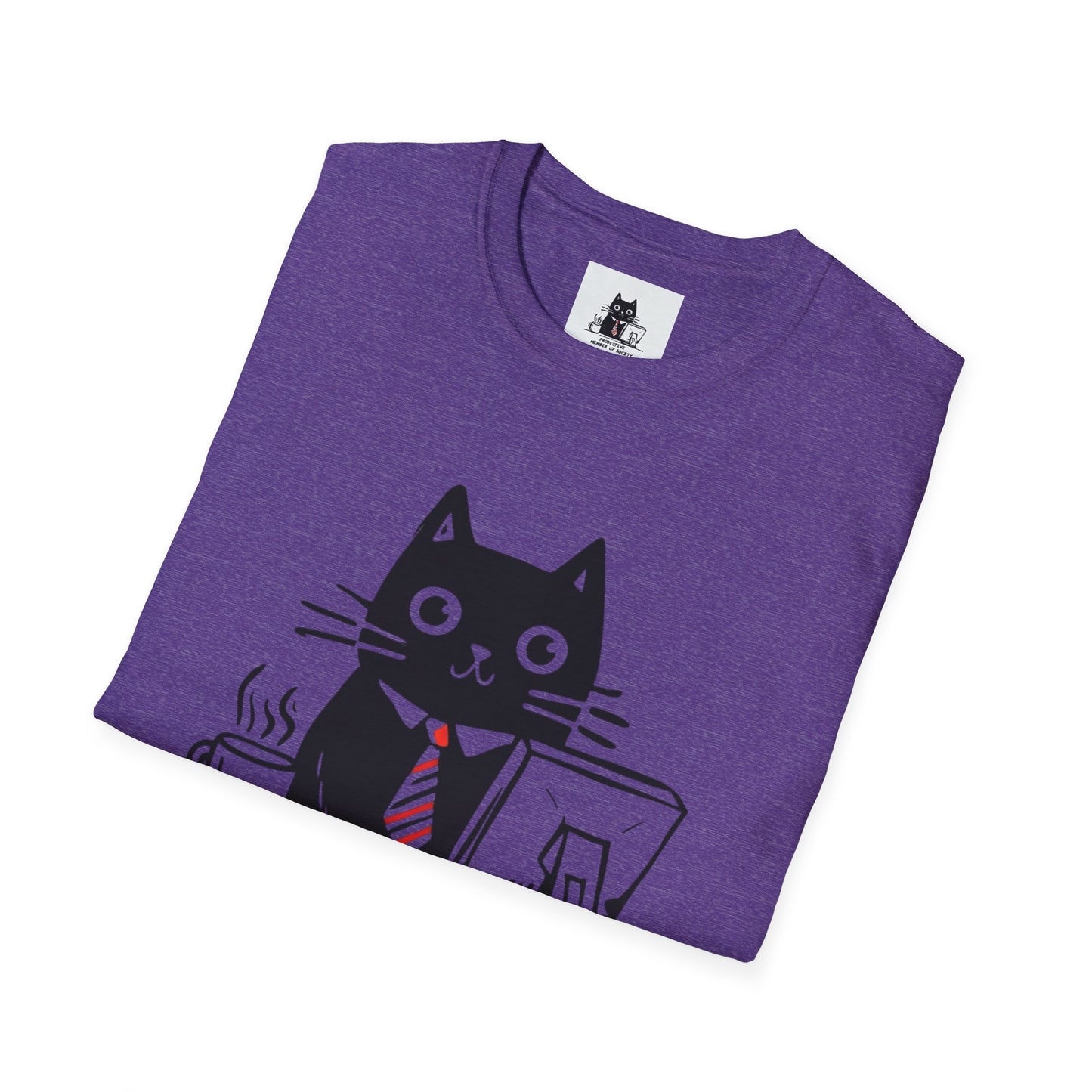 Funny Cat T-Shirt, Cat Lover Gift, Productive Member of Society Tee, Cute Office Humor Shirt, Unisex Softstyle Clothing