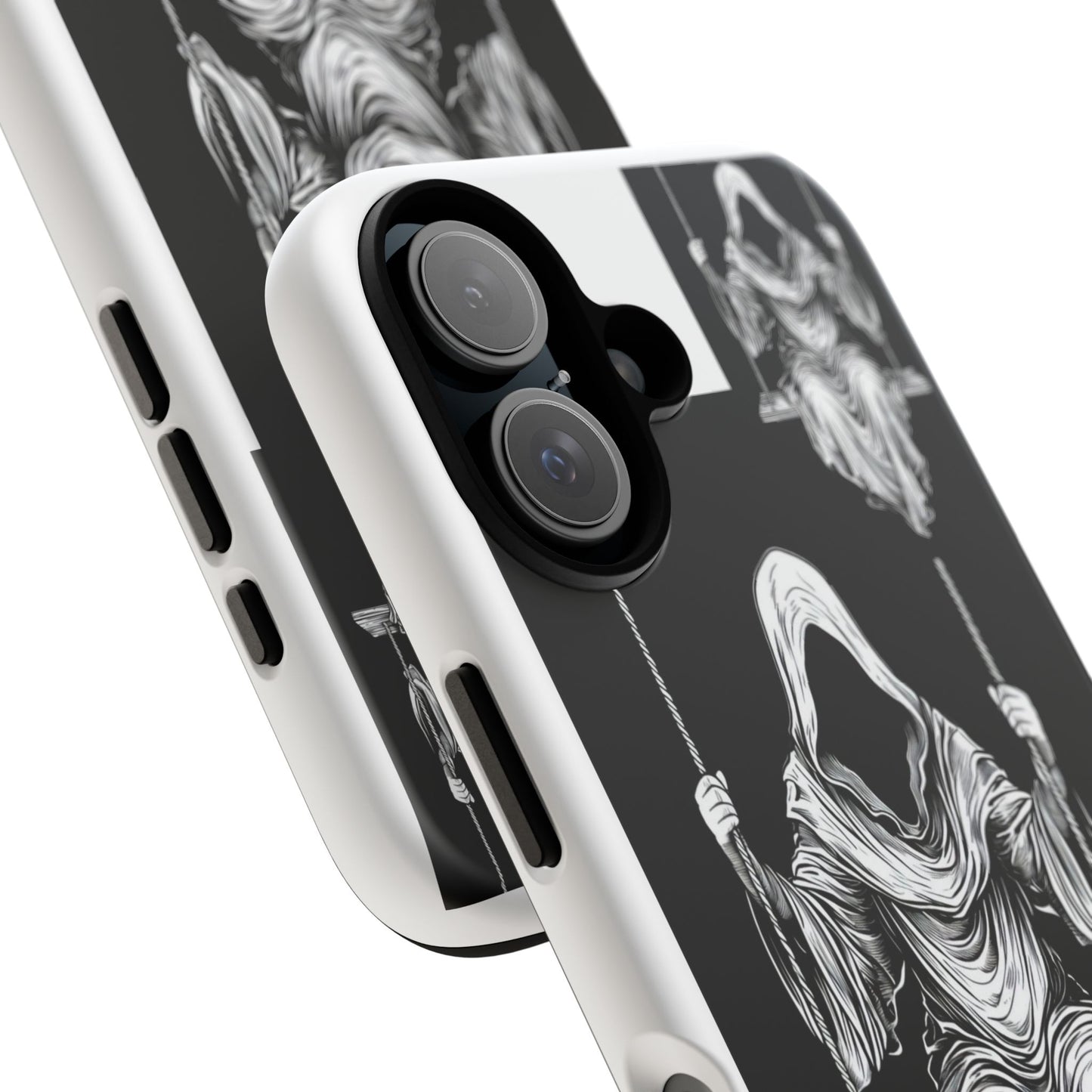 Gothic Phone Case with Grim Reaper Design, Protective Cell Phone Cover, Unique Gift for Halloween, Dark Aesthetic Accessories, Tough Cases