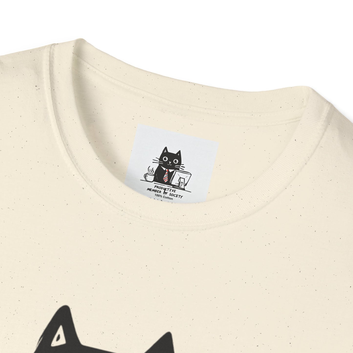 Funny Cat T-Shirt, Cat Lover Gift, Productive Member of Society Tee, Cute Office Humor Shirt, Unisex Softstyle Clothing
