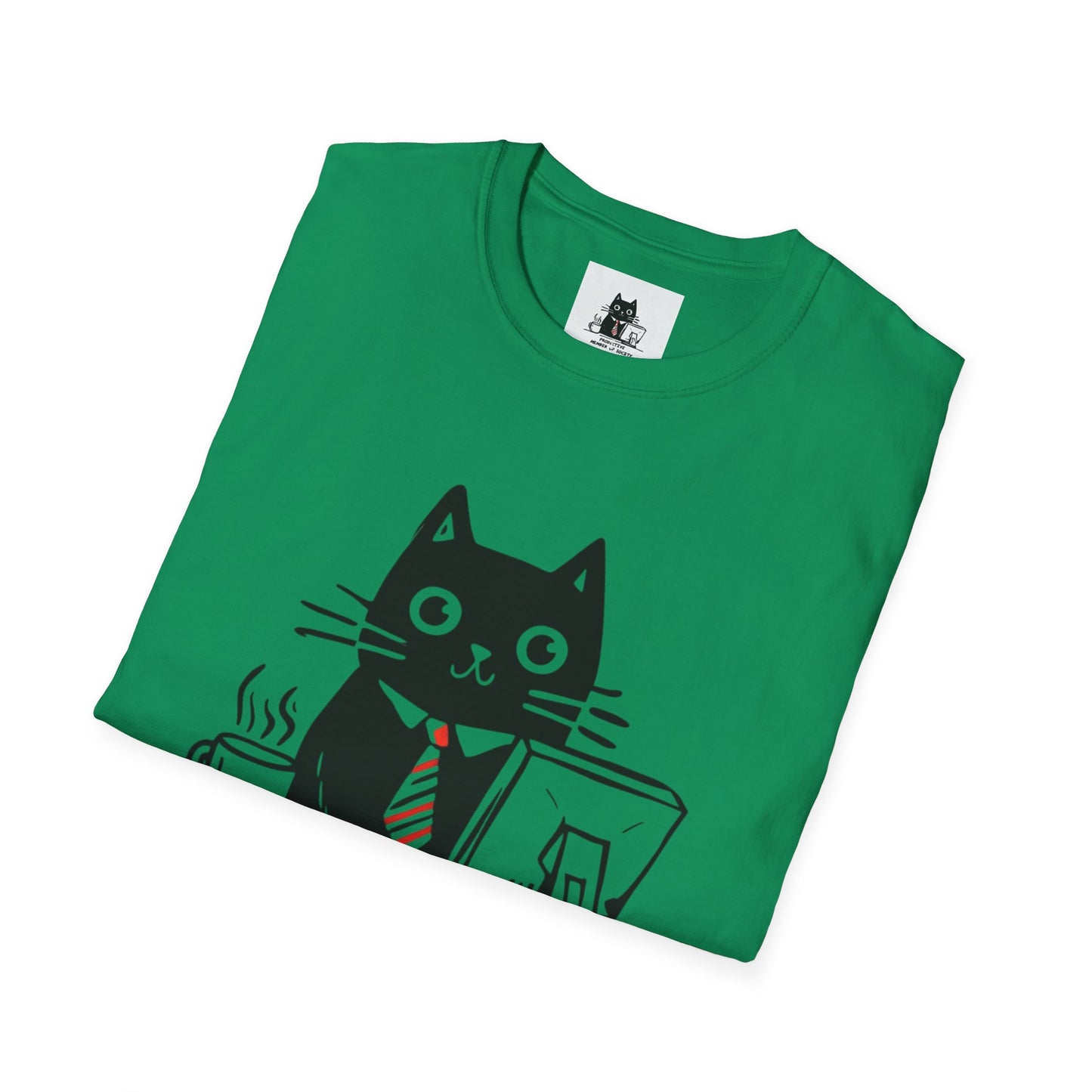 Funny Cat T-Shirt, Cat Lover Gift, Productive Member of Society Tee, Cute Office Humor Shirt, Unisex Softstyle Clothing