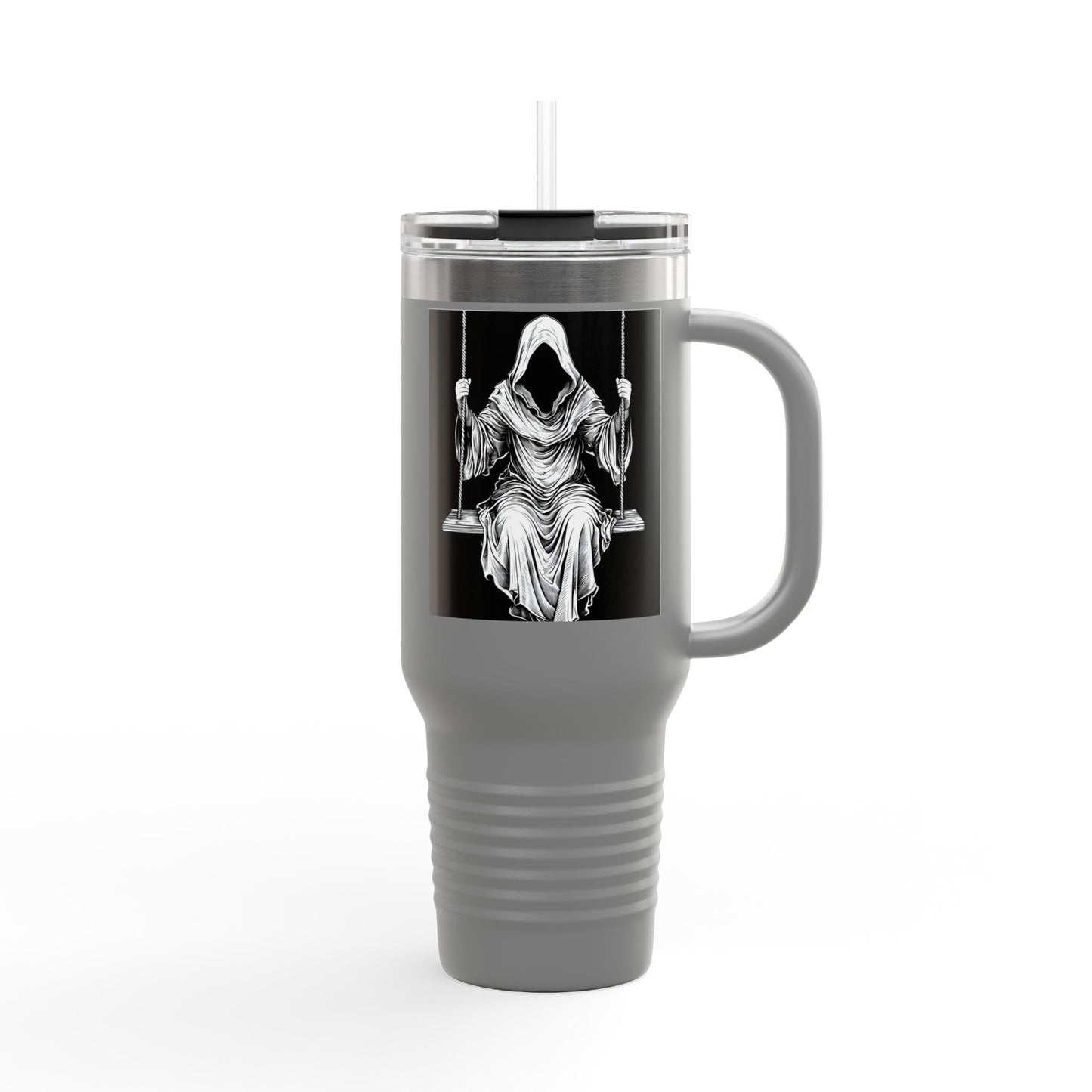 Gothic Insulated Travel Mug, 40oz | Unique Dark Art Mug for Coffee Lovers, Halloween Gift, Road Trip Companion, Custom Travel Tumbler