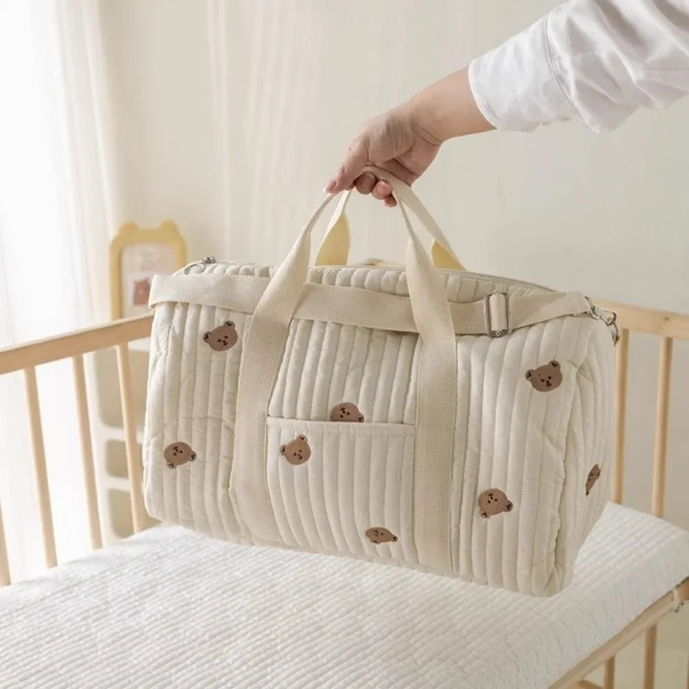 Multifunction Mommy Diaper Bag with Insulated Pocket Changing Pad Portable Infant Travel Diaper Nappy Bags Large Capacity