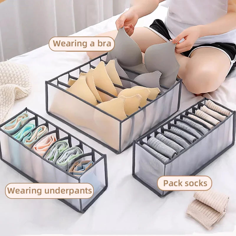 Jeans Organization Storage Box Closet Organizer For Underwear Clothing System Socks Pants Wardrobe Drawer Organizers Cabinet
