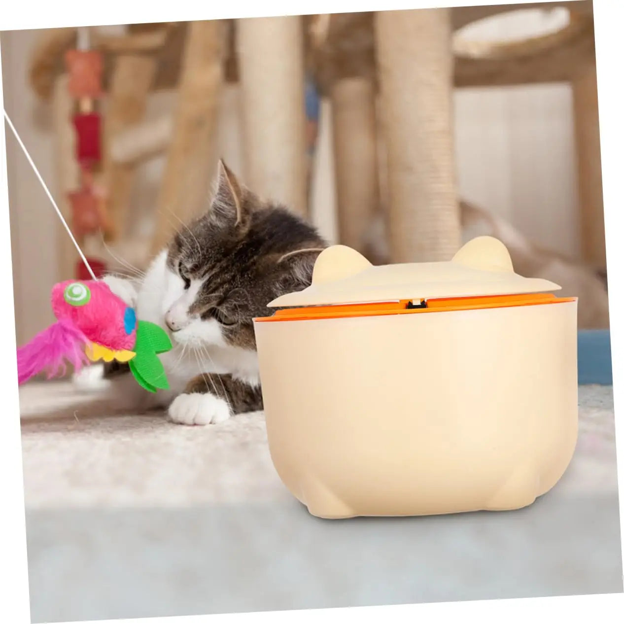 Indoor Cats Litter Trash Can,Cover lock odor,Sealed storage container,Compact and multifunctional,Simple Contemporary Style