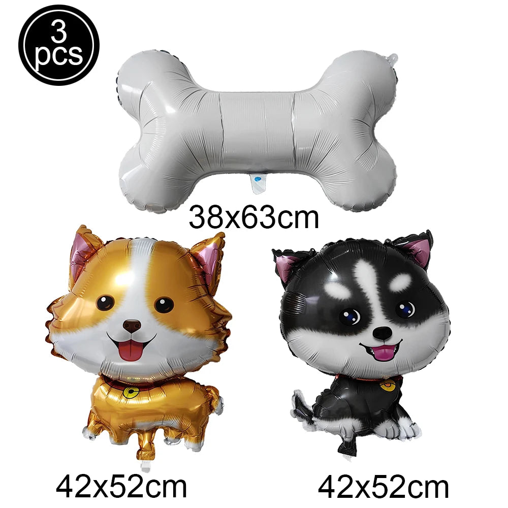 Cartoon Dog Birthday Party Decoration Disposable Dinnerware Cup Plate Napkin Kinves for Dogs Theme Party Supplies Baby Shower
