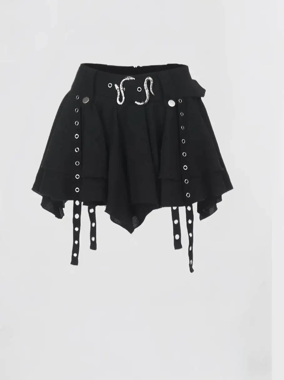 Snake Splicing Chain Tub Top High Waist Slim Mini Skirt Two Piece Sets Womens Outifits