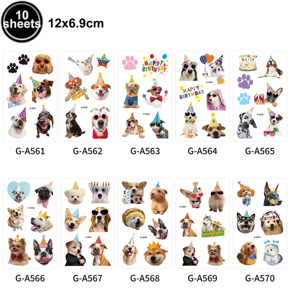 Cartoon Dog Birthday Party Decoration Disposable Dinnerware Cup Plate Napkin Kinves for Dogs Theme Party Supplies Baby Shower