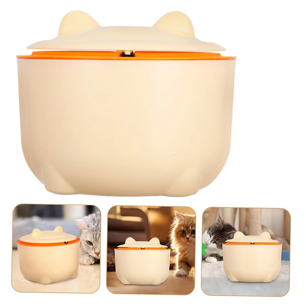 Indoor Cats Litter Trash Can,Cover lock odor,Sealed storage container,Compact and multifunctional,Simple Contemporary Style