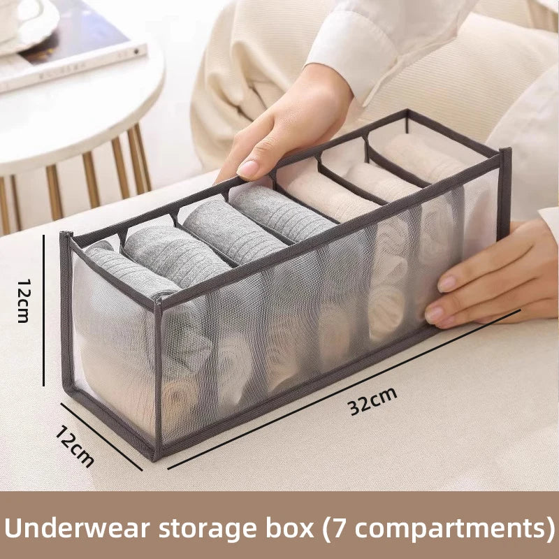 Jeans Organization Storage Box Closet Organizer For Underwear Clothing System Socks Pants Wardrobe Drawer Organizers Cabinet