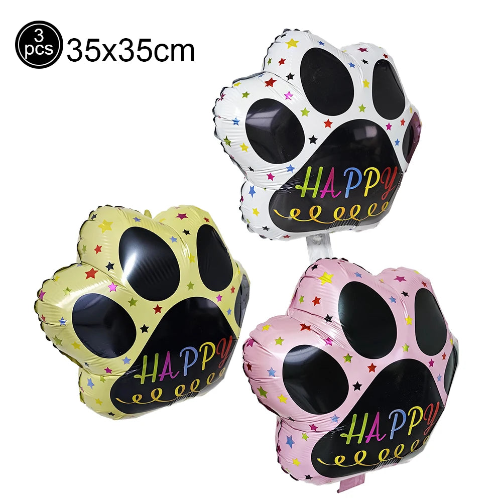 Cartoon Dog Birthday Party Decoration Disposable Dinnerware Cup Plate Napkin Kinves for Dogs Theme Party Supplies Baby Shower