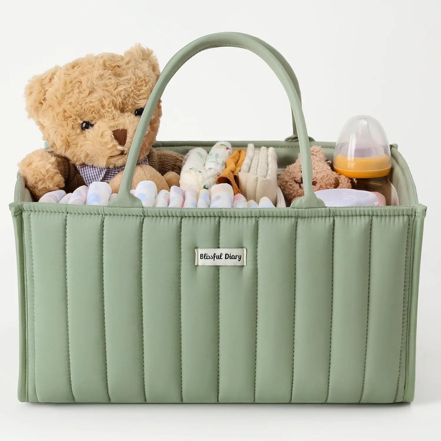 Baby Diaper Caddy Organizer Product Caddy Portable Organizer for Changing Table Gift for Baby Shower and Registry Must-Have
