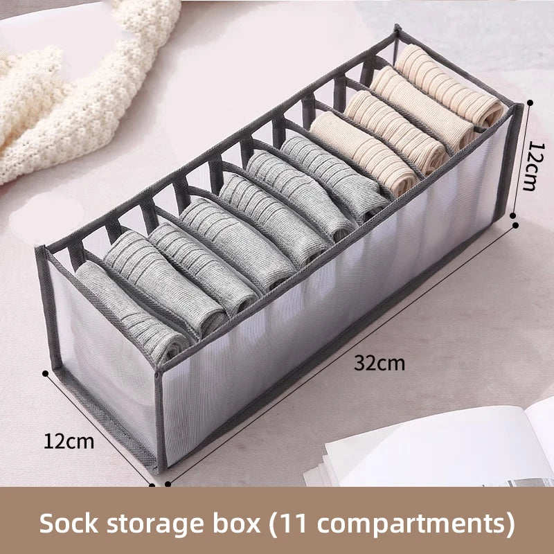 Jeans Organization Storage Box Closet Organizer For Underwear Clothing System Socks Pants Wardrobe Drawer Organizers Cabinet