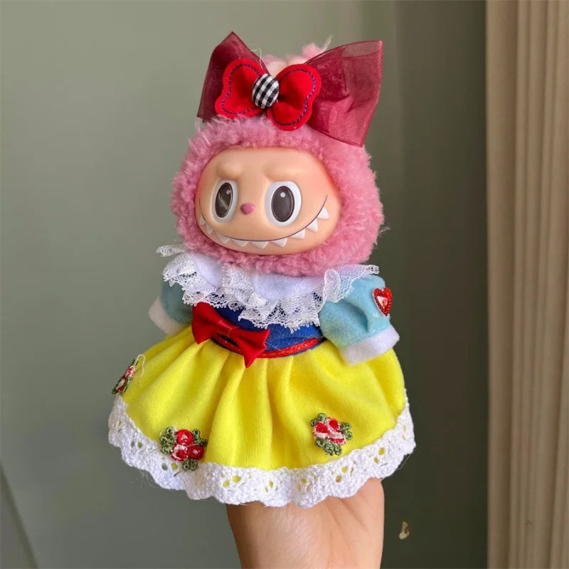 Mini Plush Doll Clothes Outfit Accessories for 17cm Labubu V1 V2 and Multiple Series - The Perfect Attire for Your Doll