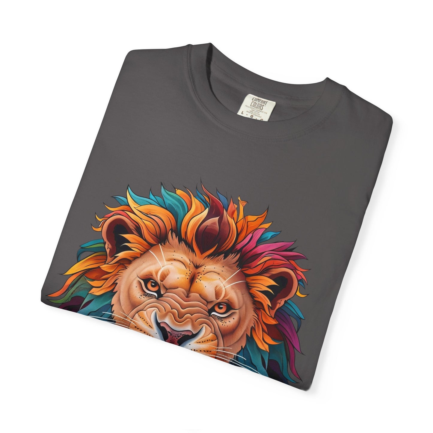 Vibrant Lion Graphic T-Shirt | Unisex Tee for Animal Lovers, Gift for Nature Enthusiasts, Casual Style, Eco-Friendly Apparel