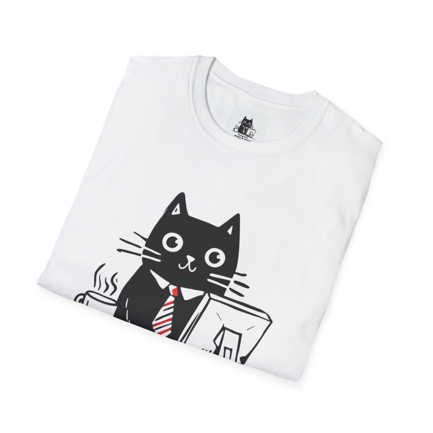Funny Cat T-Shirt, Cat Lover Gift, Productive Member of Society Tee, Cute Office Humor Shirt, Unisex Softstyle Clothing