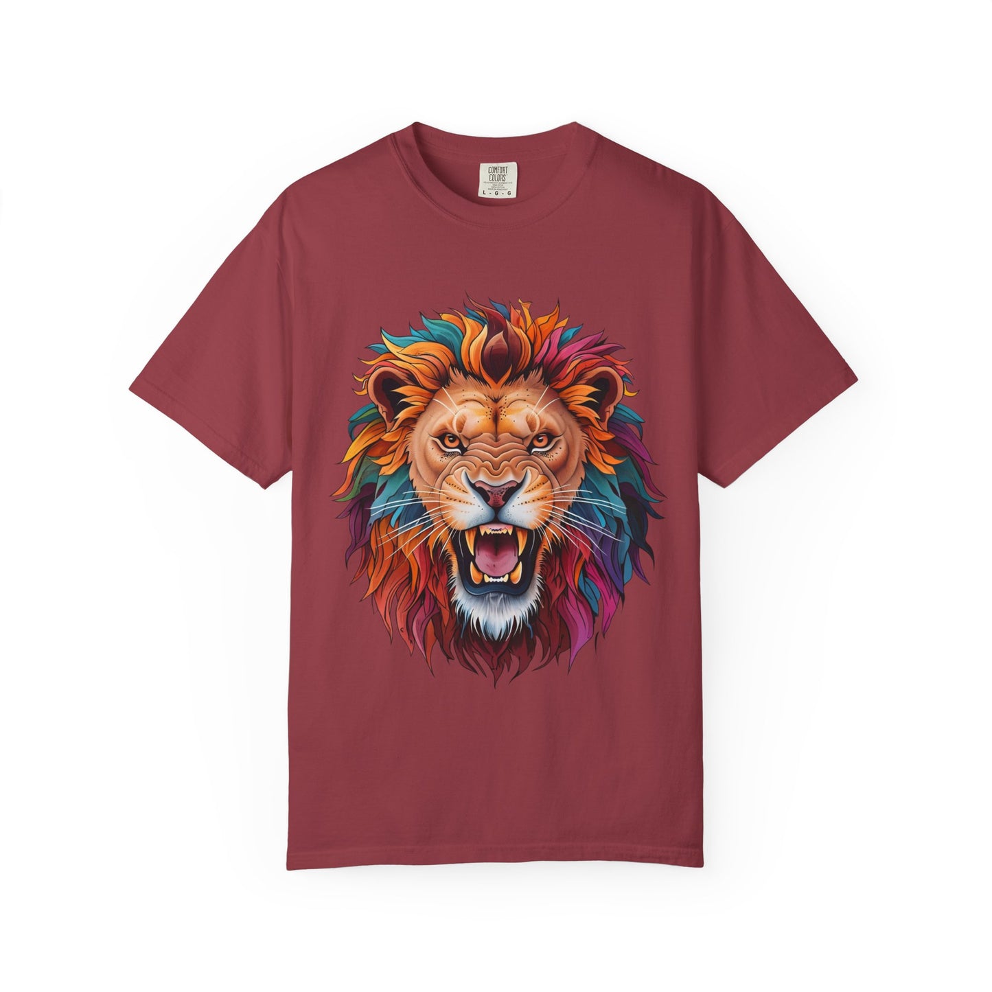 Vibrant Lion Graphic T-Shirt | Unisex Tee for Animal Lovers, Gift for Nature Enthusiasts, Casual Style, Eco-Friendly Apparel