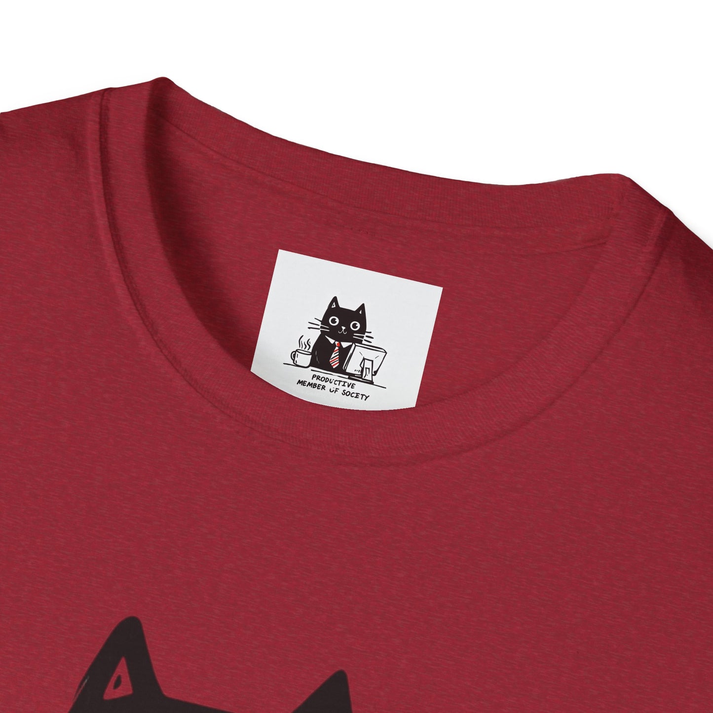 Funny Cat T-Shirt, Cat Lover Gift, Productive Member of Society Tee, Cute Office Humor Shirt, Unisex Softstyle Clothing