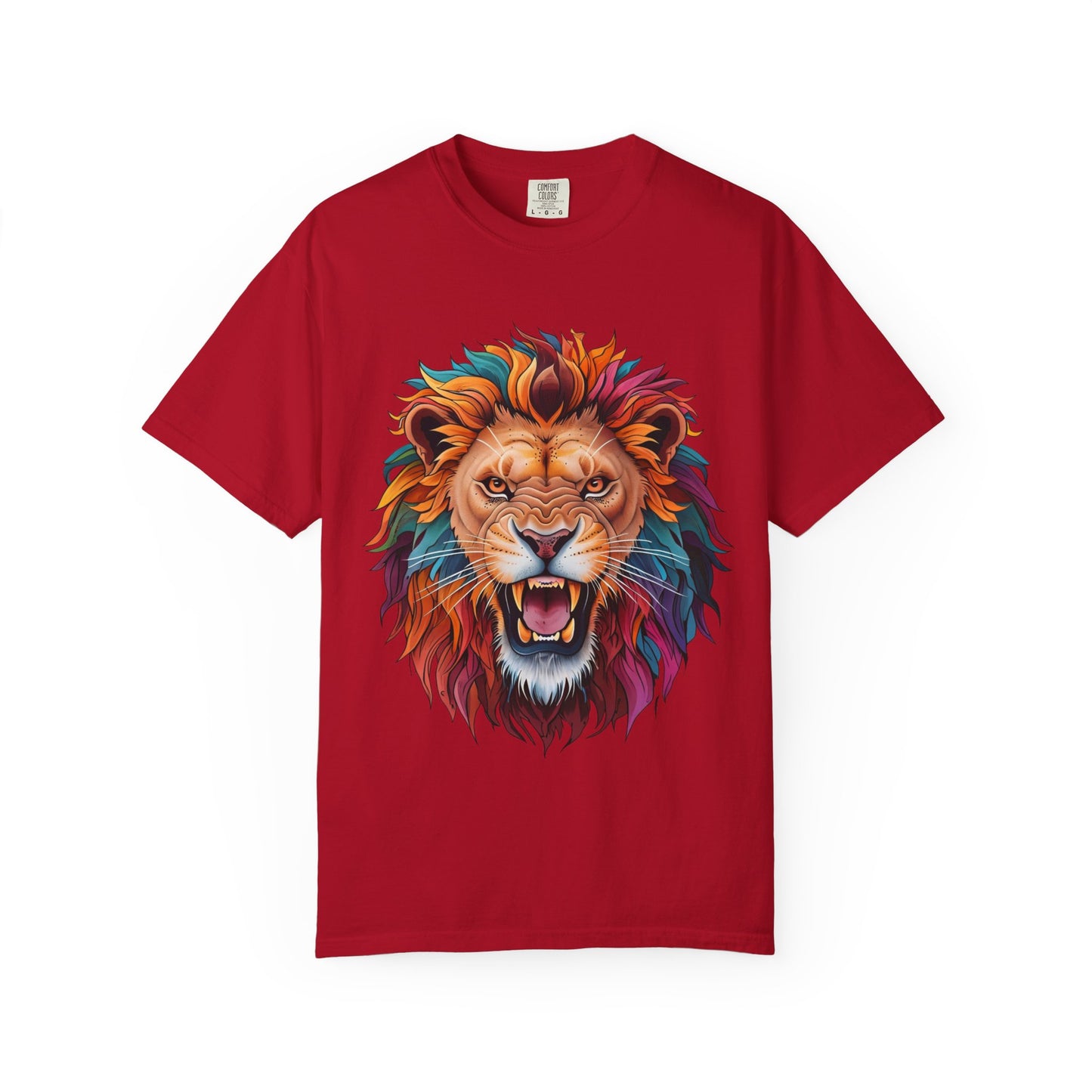 Vibrant Lion Graphic T-Shirt | Unisex Tee for Animal Lovers, Gift for Nature Enthusiasts, Casual Style, Eco-Friendly Apparel