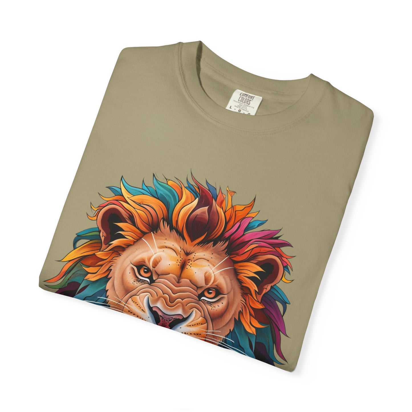 Vibrant Lion Graphic T-Shirt | Unisex Tee for Animal Lovers, Gift for Nature Enthusiasts, Casual Style, Eco-Friendly Apparel