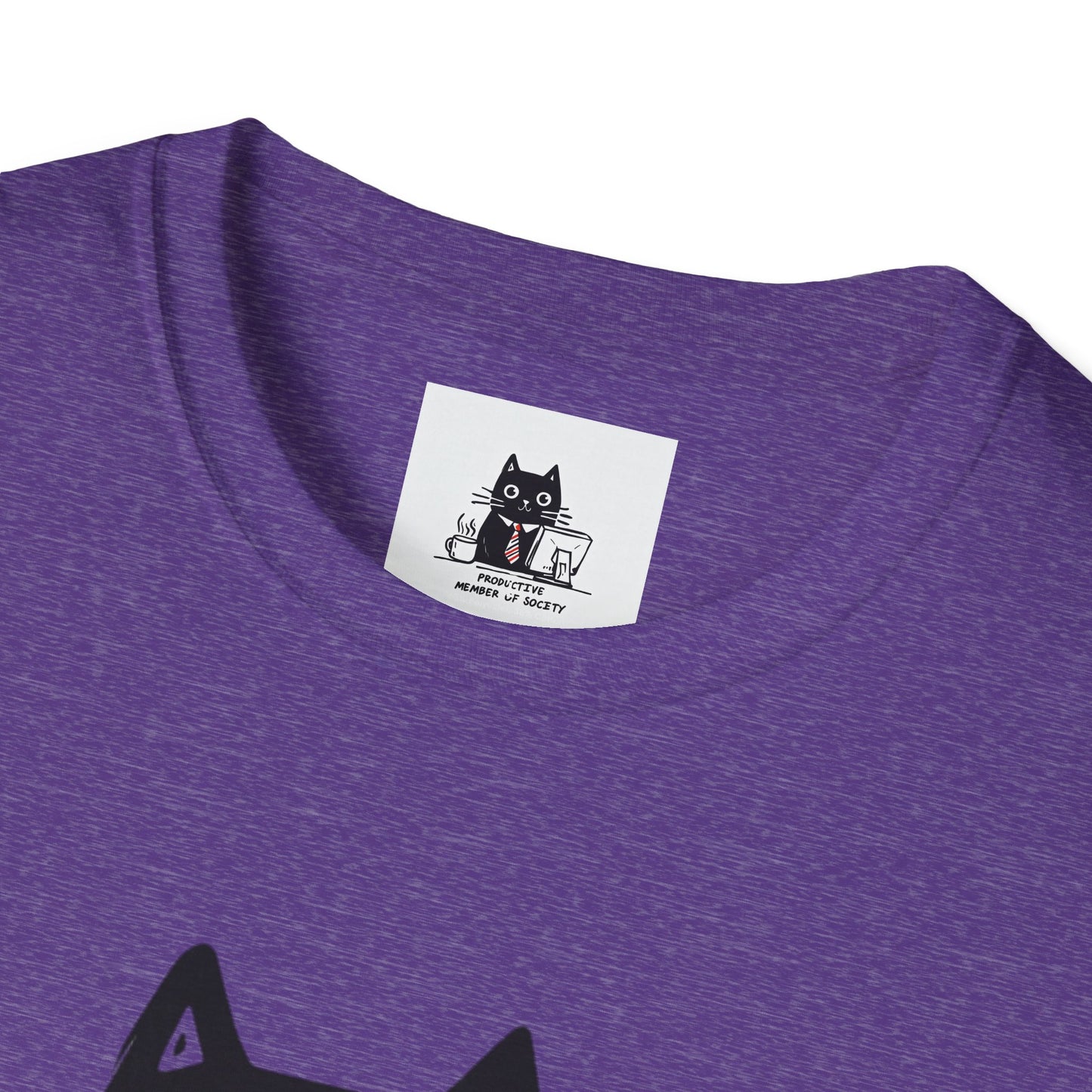 Funny Cat T-Shirt, Cat Lover Gift, Productive Member of Society Tee, Cute Office Humor Shirt, Unisex Softstyle Clothing
