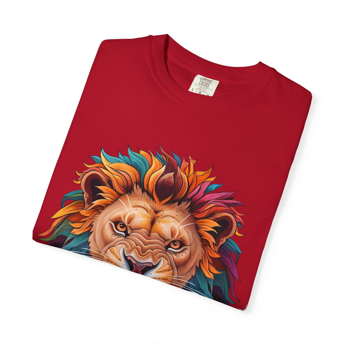 Vibrant Lion Graphic T-Shirt | Unisex Tee for Animal Lovers, Gift for Nature Enthusiasts, Casual Style, Eco-Friendly Apparel