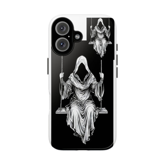 Gothic Phone Case with Grim Reaper Design, Protective Cell Phone Cover, Unique Gift for Halloween, Dark Aesthetic Accessories, Tough Cases