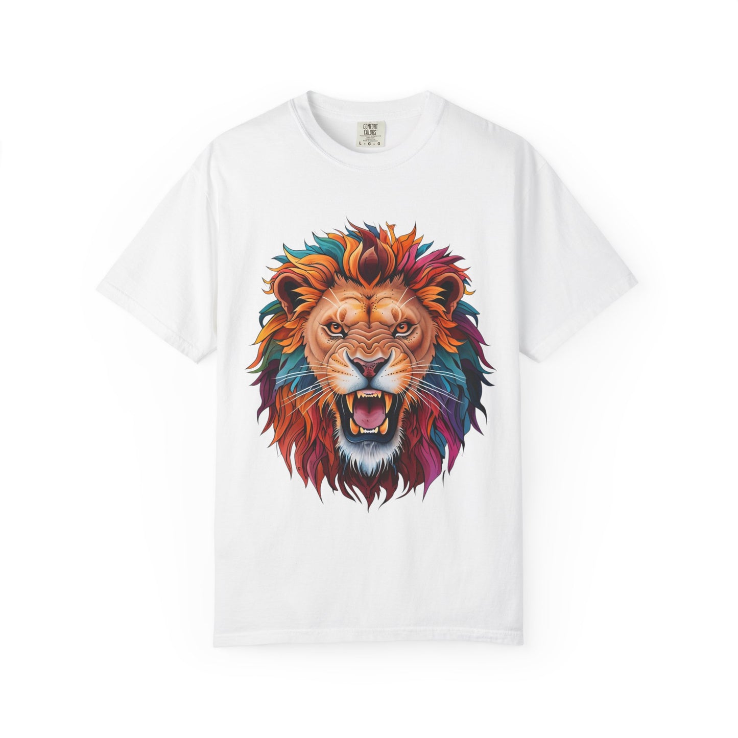 Vibrant Lion Graphic T-Shirt | Unisex Tee for Animal Lovers, Gift for Nature Enthusiasts, Casual Style, Eco-Friendly Apparel