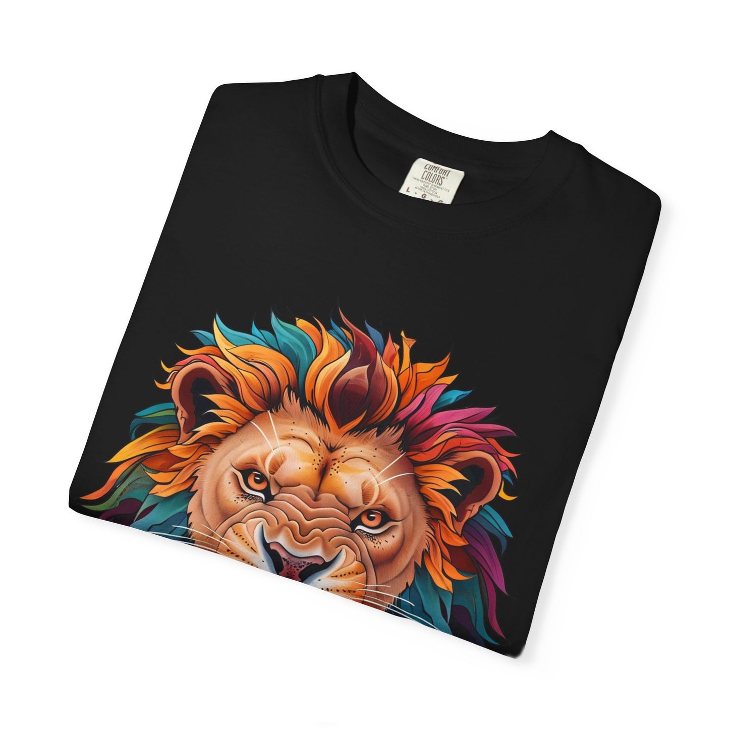 Vibrant Lion Graphic T-Shirt | Unisex Tee for Animal Lovers, Gift for Nature Enthusiasts, Casual Style, Eco-Friendly Apparel