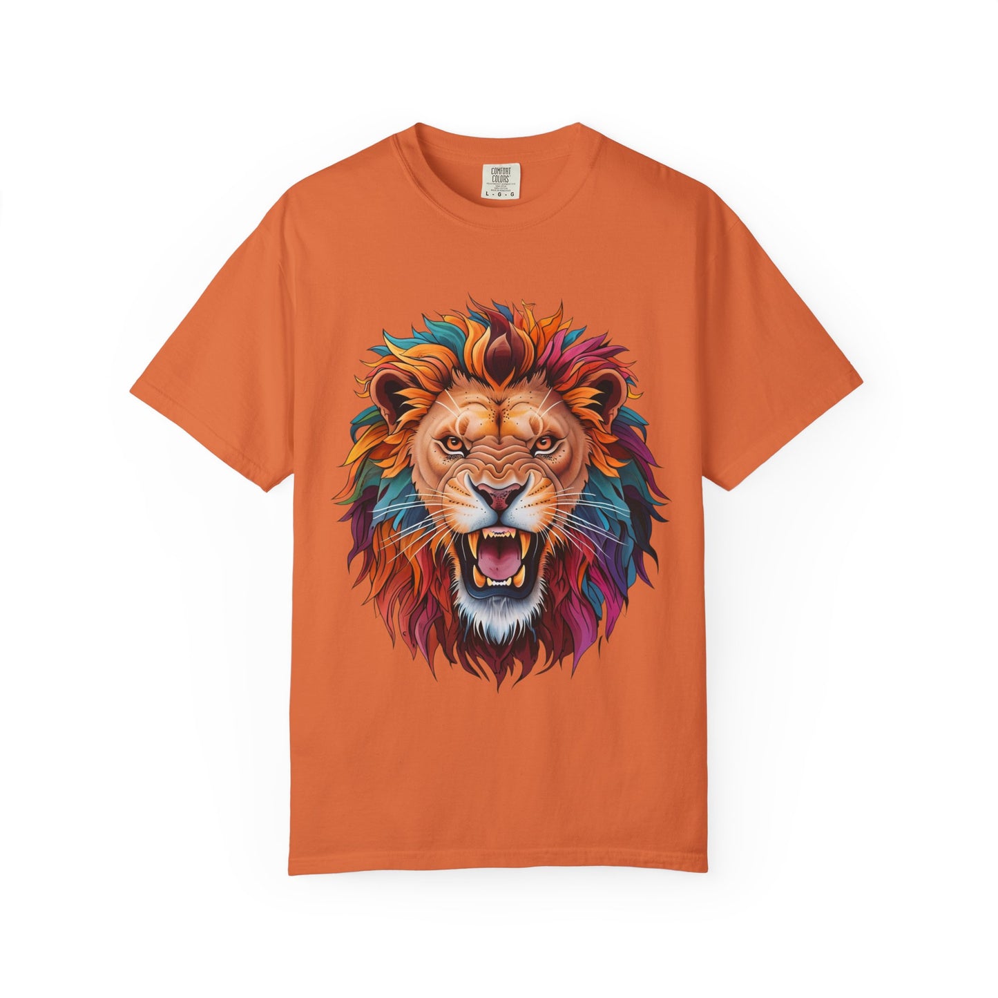 Vibrant Lion Graphic T-Shirt | Unisex Tee for Animal Lovers, Gift for Nature Enthusiasts, Casual Style, Eco-Friendly Apparel