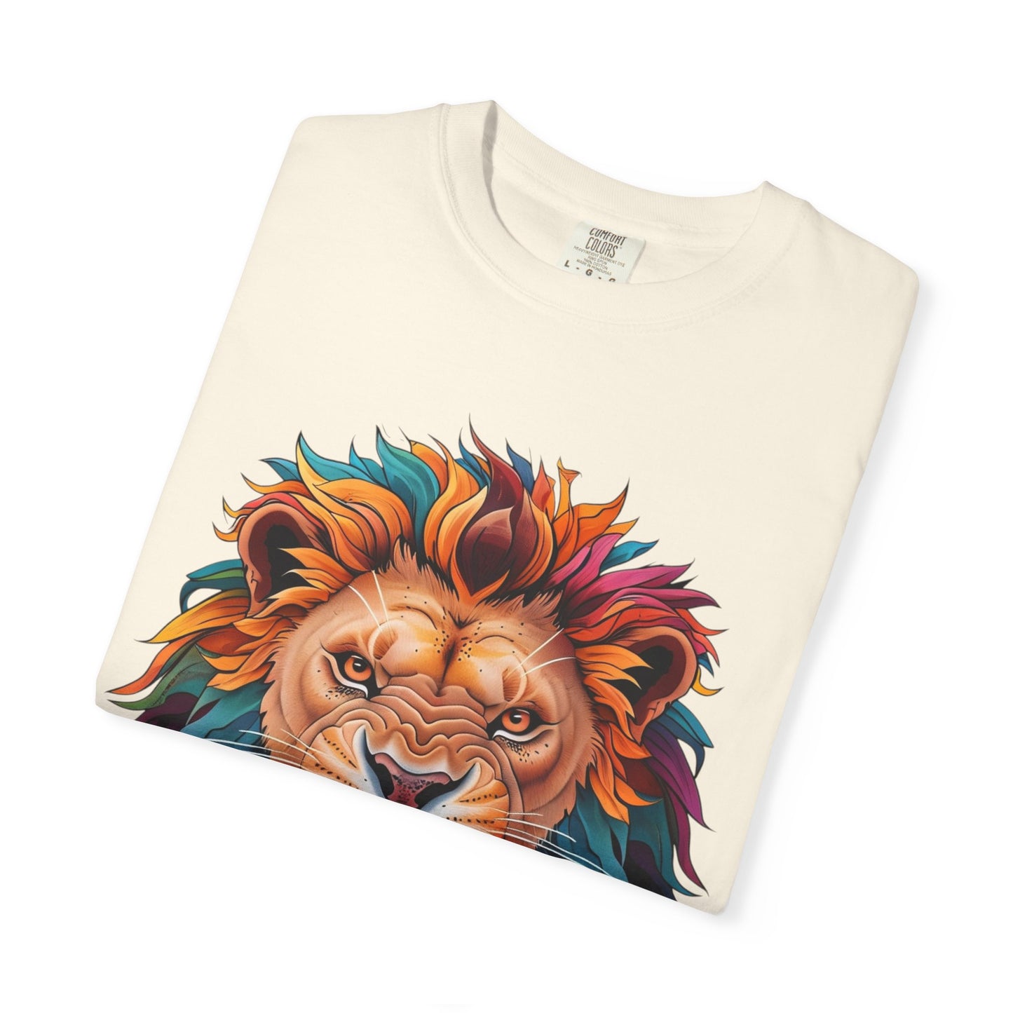 Vibrant Lion Graphic T-Shirt | Unisex Tee for Animal Lovers, Gift for Nature Enthusiasts, Casual Style, Eco-Friendly Apparel