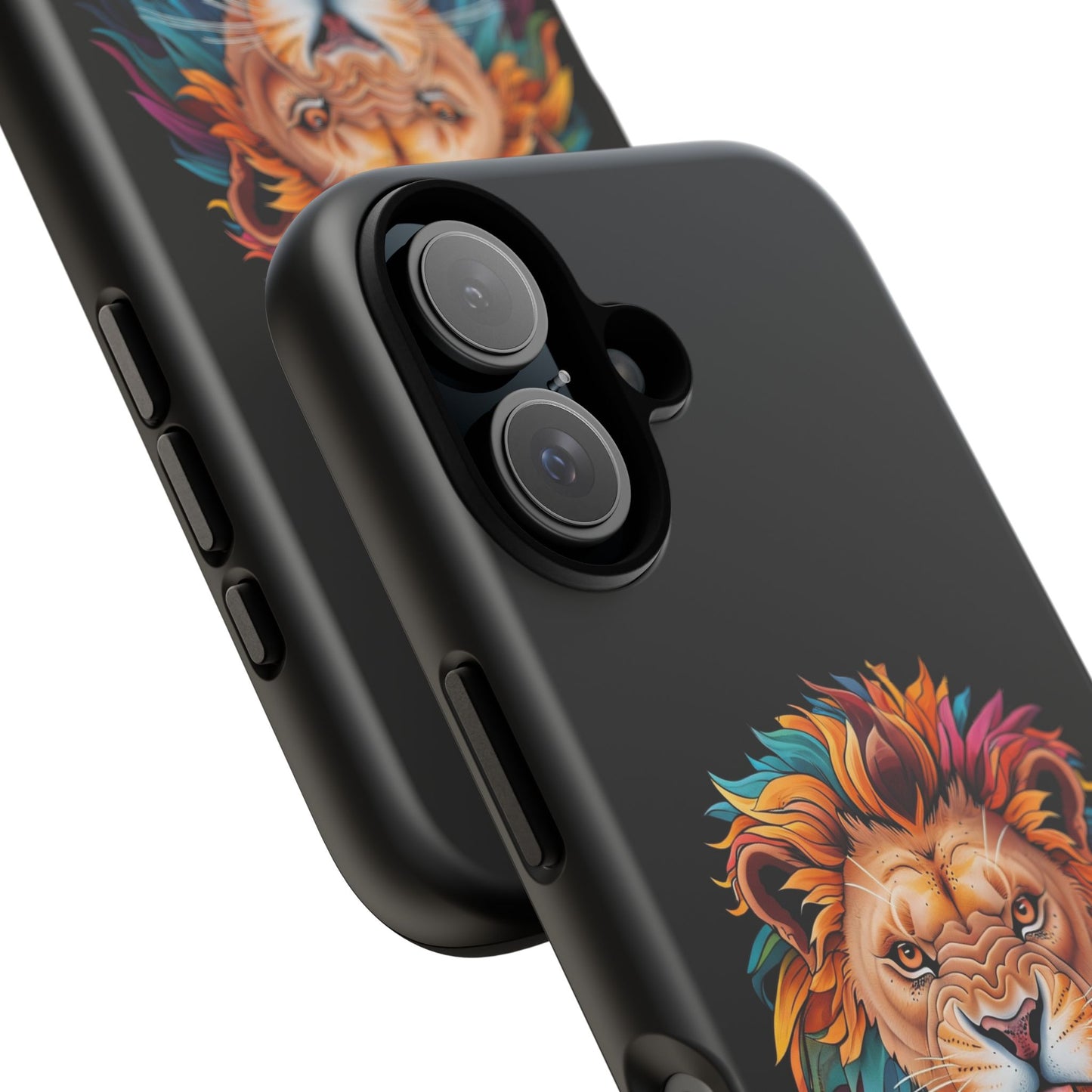 Colorful Lion Phone Case, Tough Cell Phone Cover, Wild Animal Protector, Durable Phone Accessory, Unique Gift for Animal Lovers