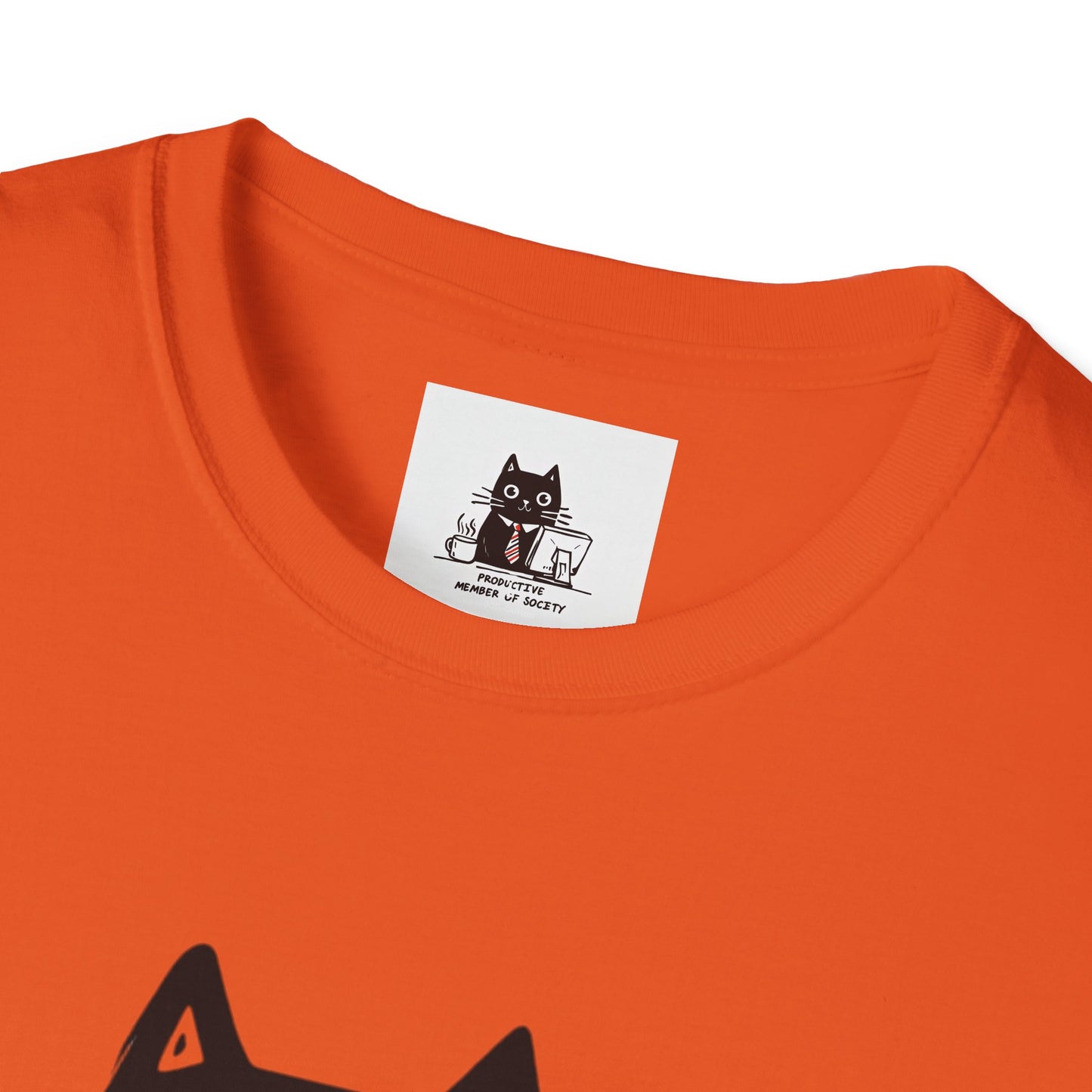 Funny Cat T-Shirt, Cat Lover Gift, Productive Member of Society Tee, Cute Office Humor Shirt, Unisex Softstyle Clothing