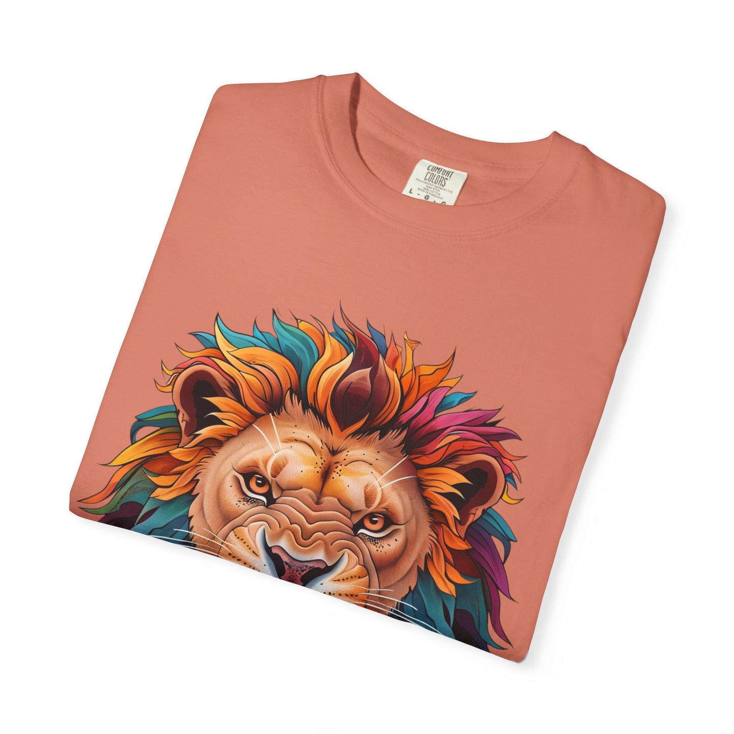 Vibrant Lion Graphic T-Shirt | Unisex Tee for Animal Lovers, Gift for Nature Enthusiasts, Casual Style, Eco-Friendly Apparel
