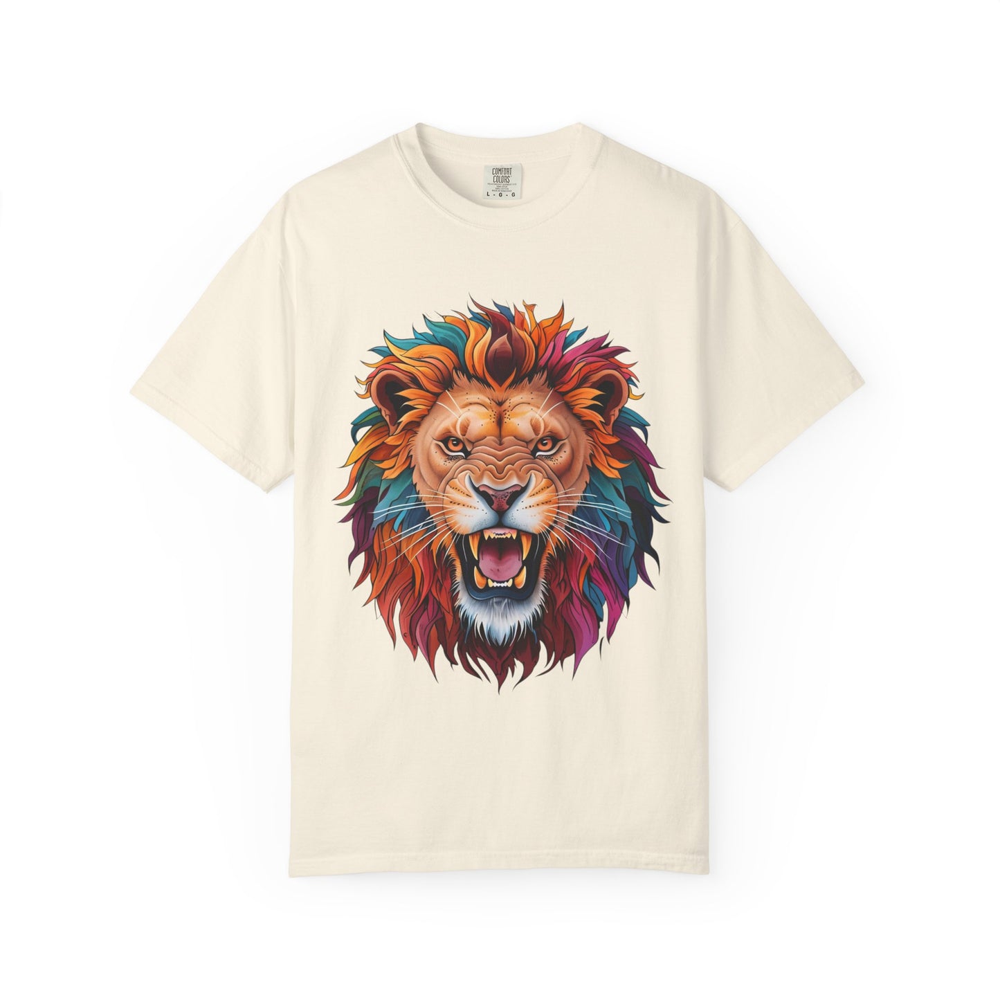 Vibrant Lion Graphic T-Shirt | Unisex Tee for Animal Lovers, Gift for Nature Enthusiasts, Casual Style, Eco-Friendly Apparel