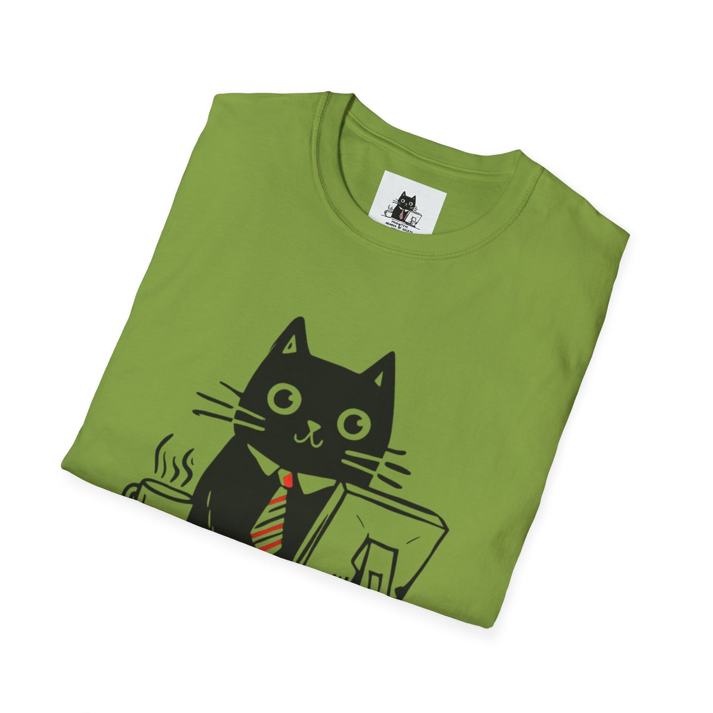 Funny Cat T-Shirt, Cat Lover Gift, Productive Member of Society Tee, Cute Office Humor Shirt, Unisex Softstyle Clothing