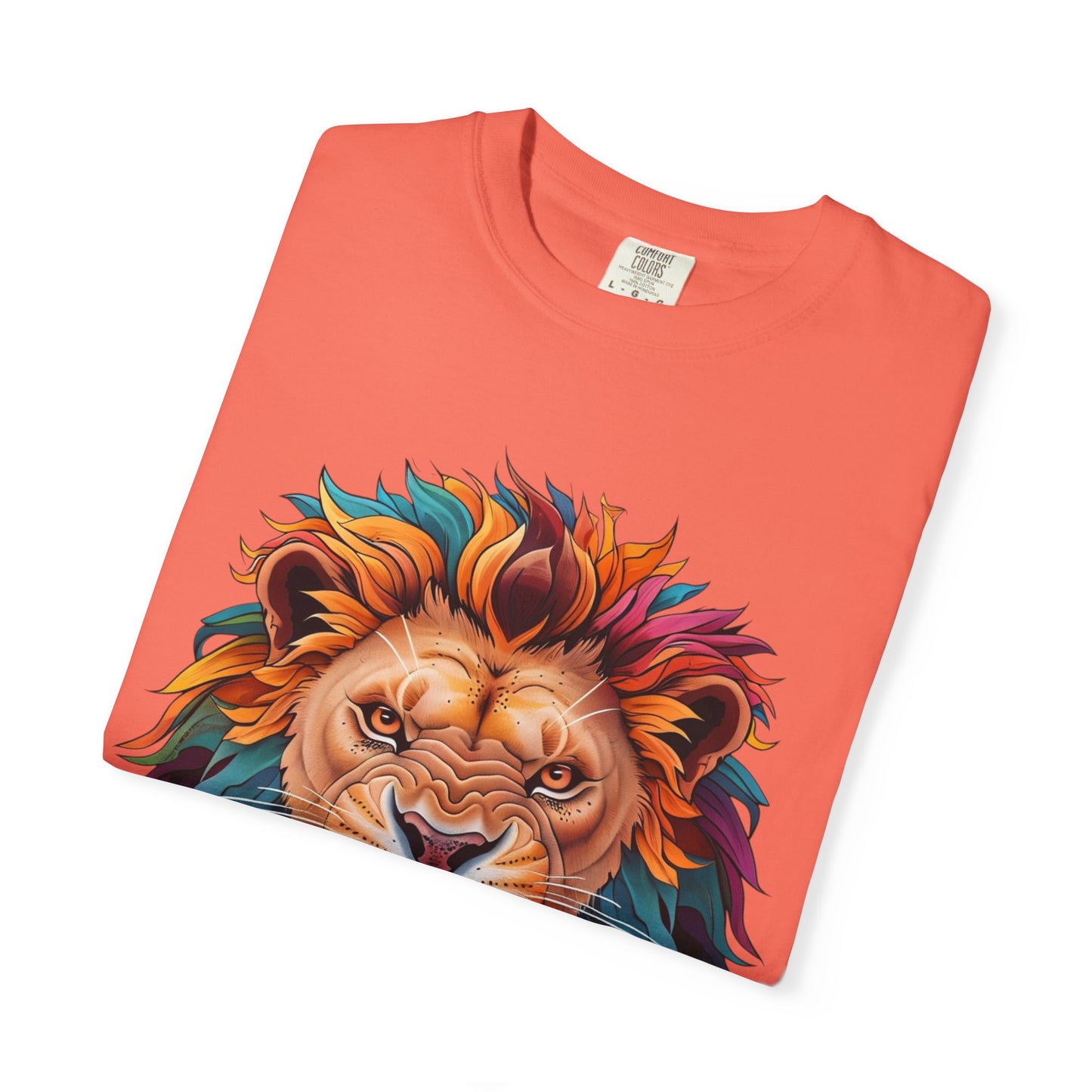 Vibrant Lion Graphic T-Shirt | Unisex Tee for Animal Lovers, Gift for Nature Enthusiasts, Casual Style, Eco-Friendly Apparel