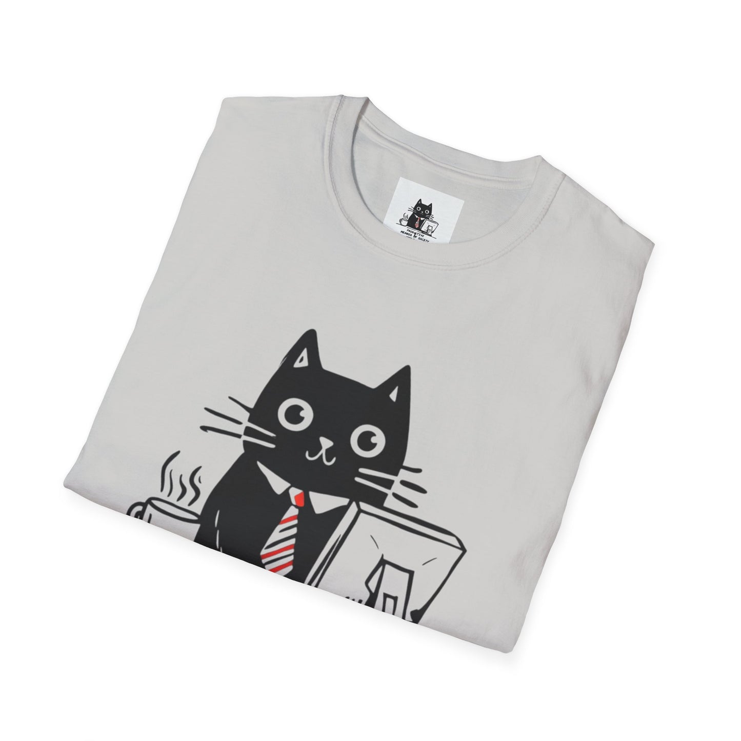 Funny Cat T-Shirt, Cat Lover Gift, Productive Member of Society Tee, Cute Office Humor Shirt, Unisex Softstyle Clothing