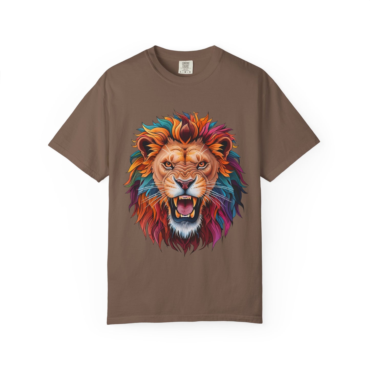 Vibrant Lion Graphic T-Shirt | Unisex Tee for Animal Lovers, Gift for Nature Enthusiasts, Casual Style, Eco-Friendly Apparel
