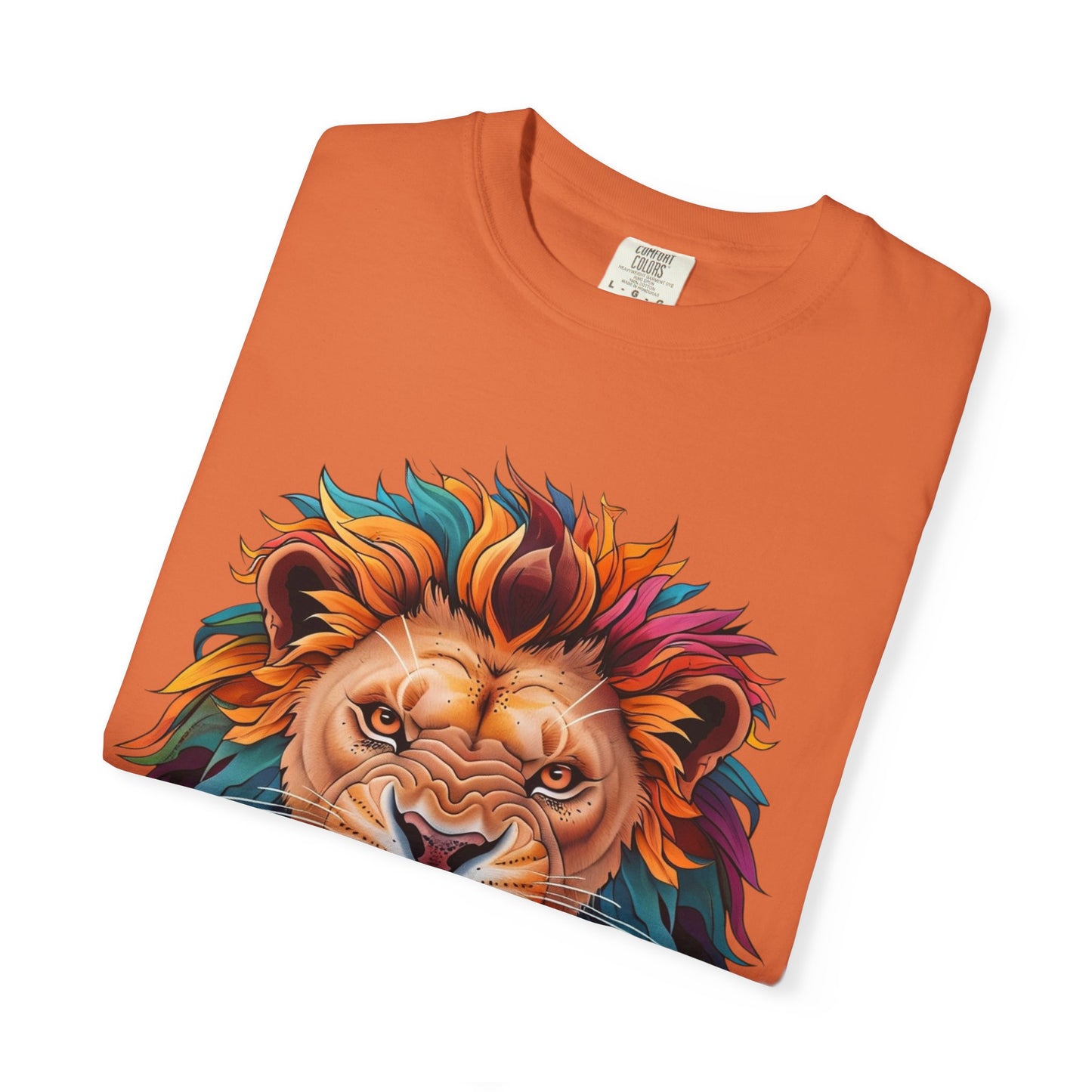 Vibrant Lion Graphic T-Shirt | Unisex Tee for Animal Lovers, Gift for Nature Enthusiasts, Casual Style, Eco-Friendly Apparel