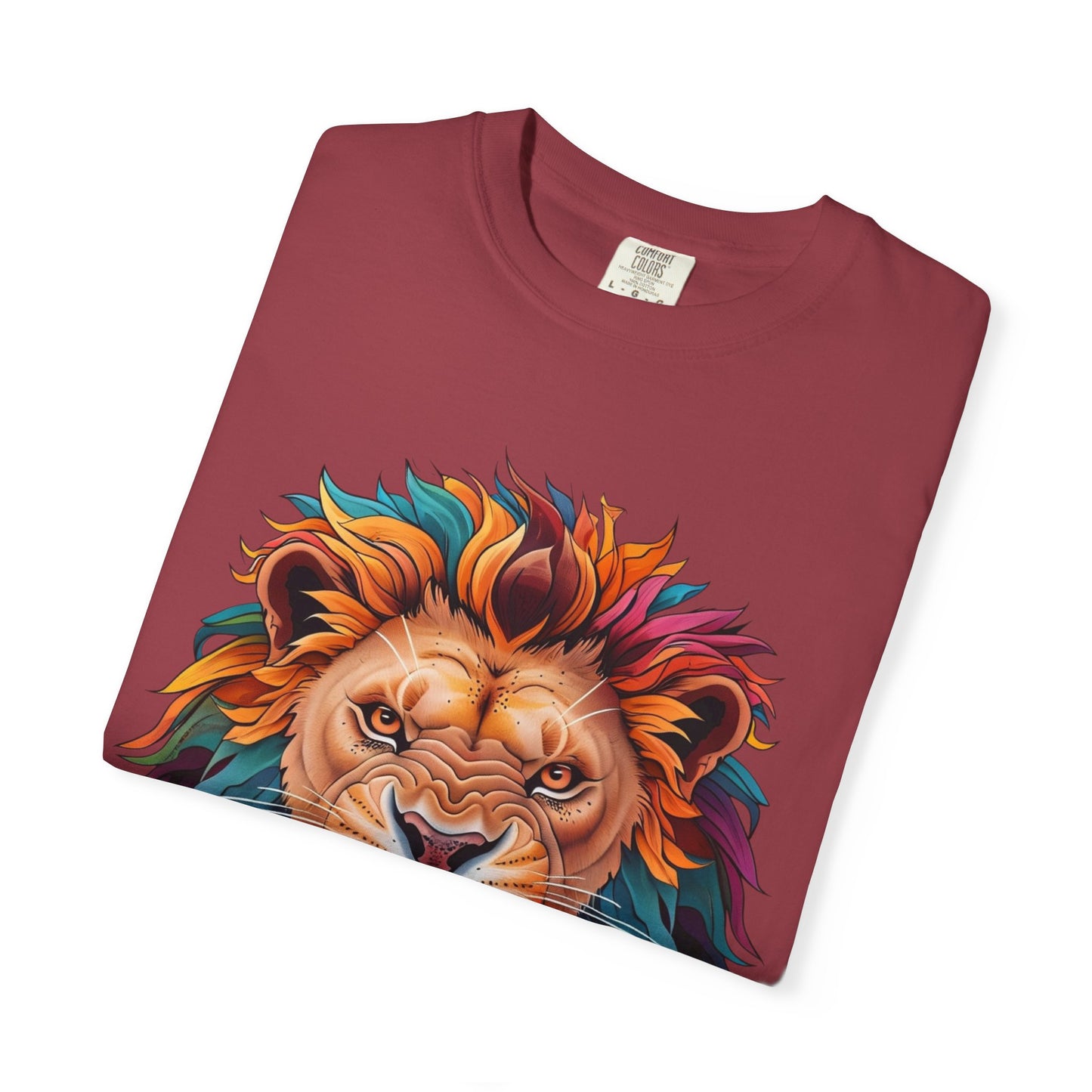 Vibrant Lion Graphic T-Shirt | Unisex Tee for Animal Lovers, Gift for Nature Enthusiasts, Casual Style, Eco-Friendly Apparel