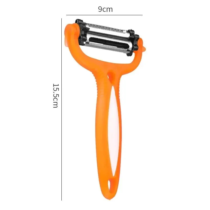 1PC New Multifunctional 360 Degree Rotary Peeler Kitchen Tool 3 in 1 Rotary Fruit Vegetable Carrot Potato Peeler Cutter Slicer