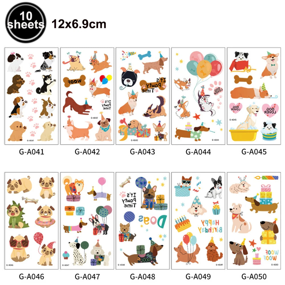 Cartoon Dog Birthday Party Decoration Disposable Dinnerware Cup Plate Napkin Kinves for Dogs Theme Party Supplies Baby Shower