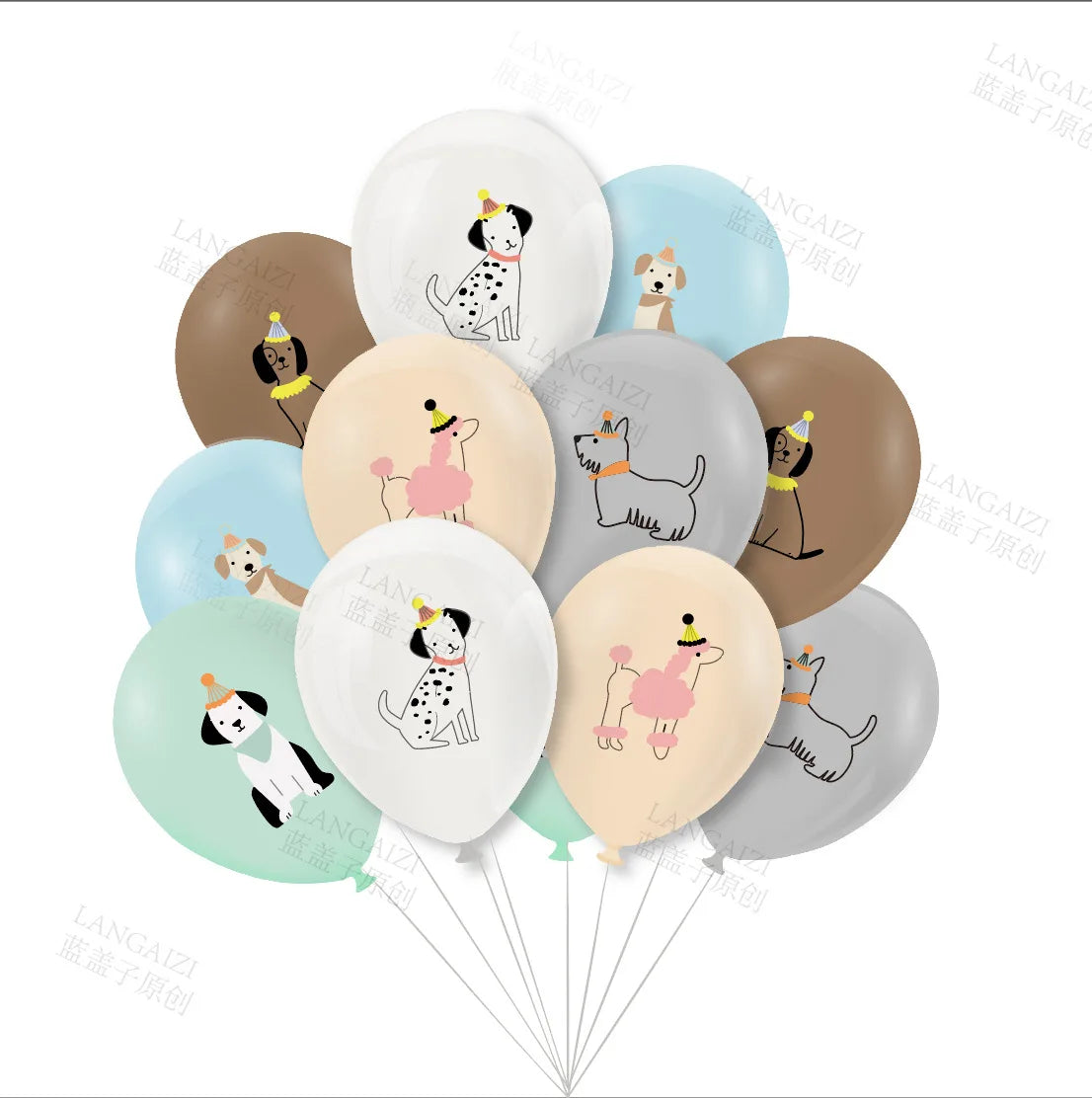 Cartoon Dog Birthday Party Decoration Disposable Dinnerware Cup Plate Napkin Kinves for Dogs Theme Party Supplies Baby Shower